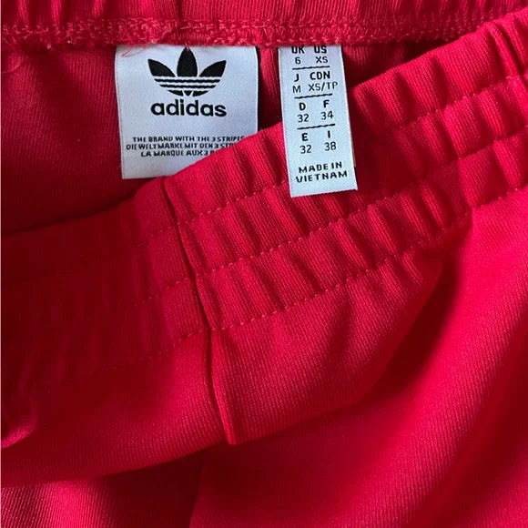 ADIDAS originals jacket S & pants XS, Womens SST Red Track Suit tricolor - Picture 8 of 10